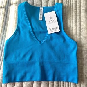 Athleta Aurora Seamless rib crop tank